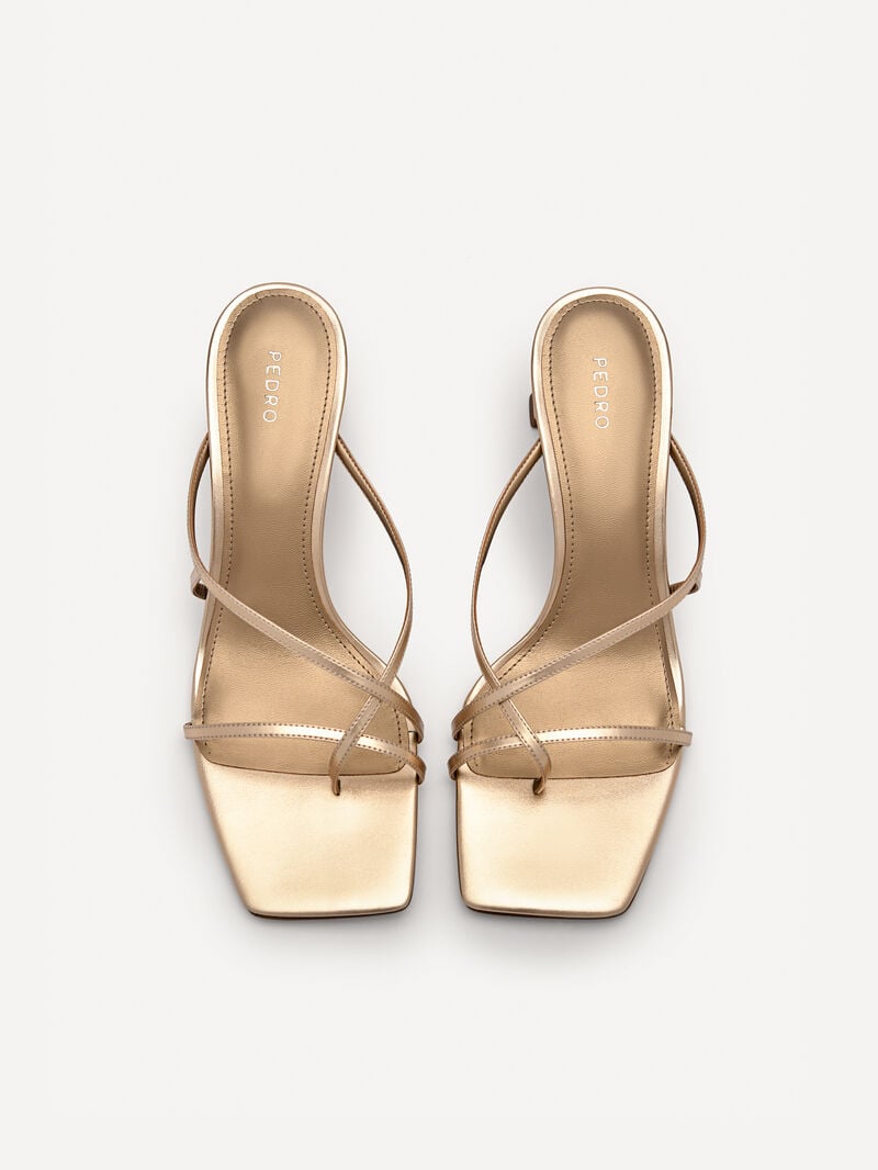 Pedro Gwyneth Women Heel Sandals Gold | Q9Q-2571