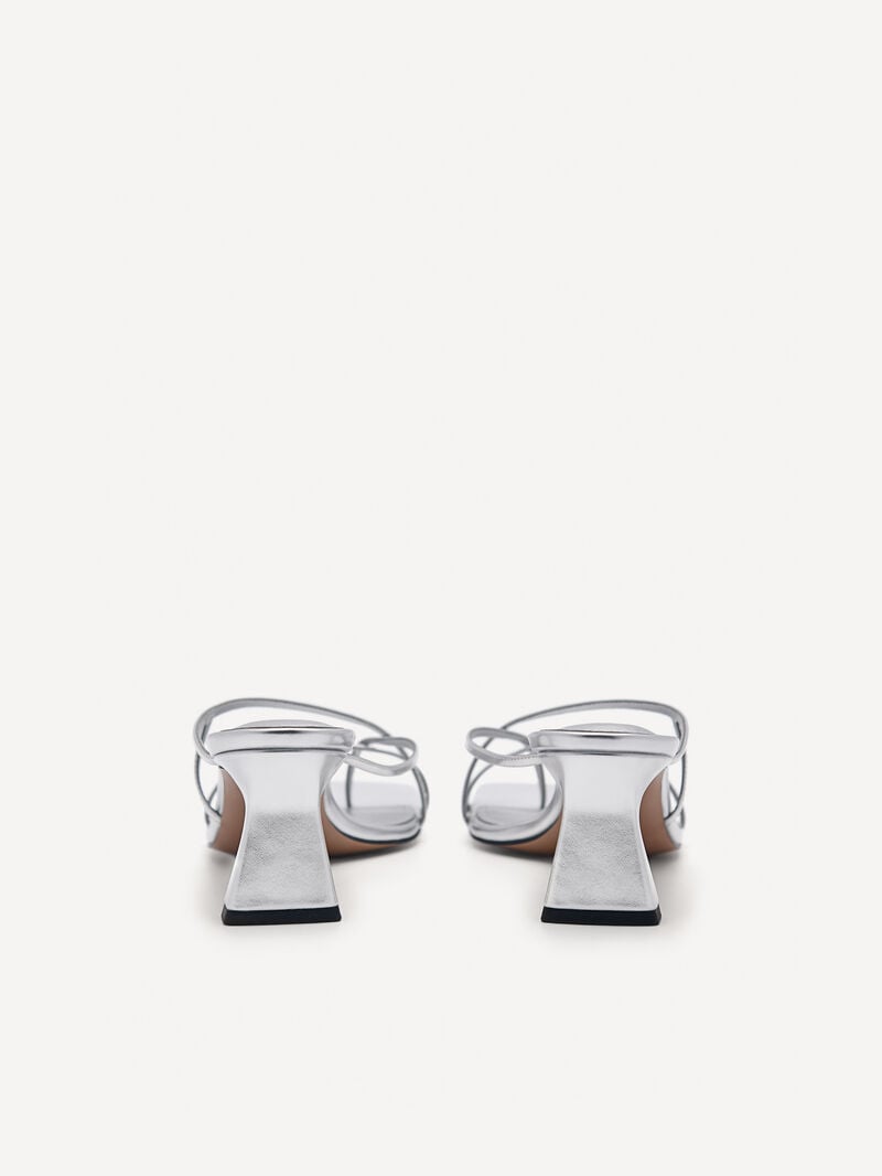 Pedro Gwyneth Women Heel Sandals Silver | Q9Q-2572