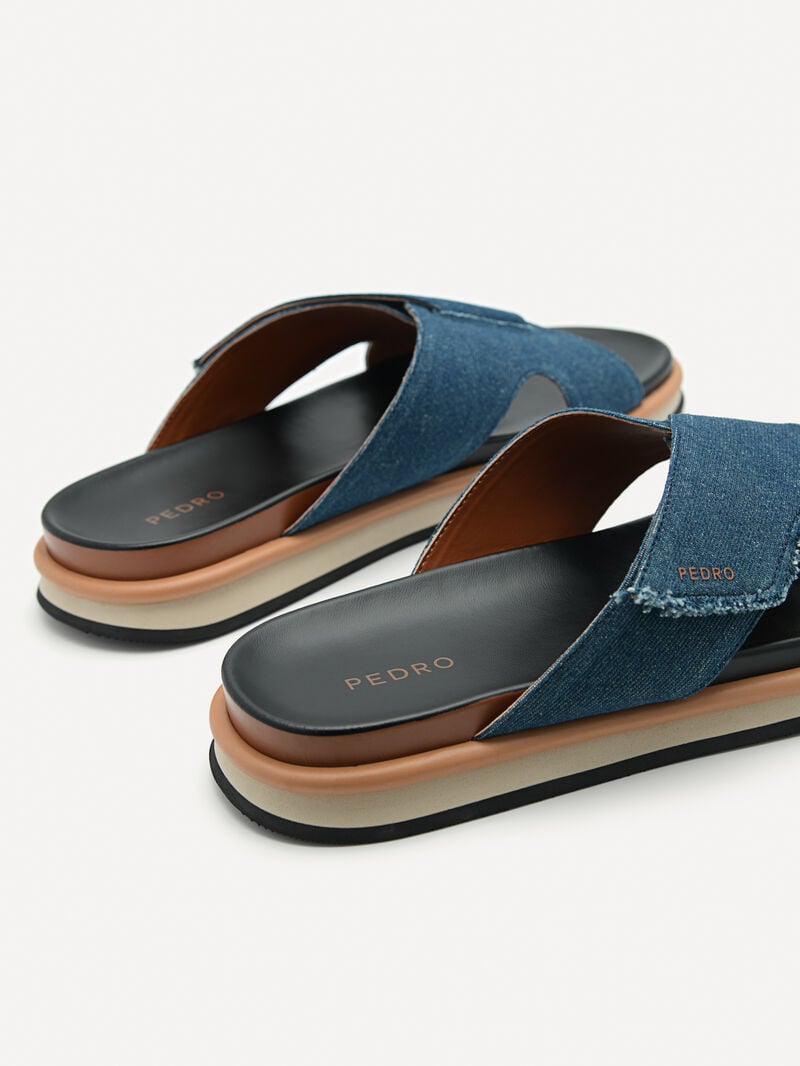 Pedro Harlin Slide Men Sandals Navy | Q9Q-1826