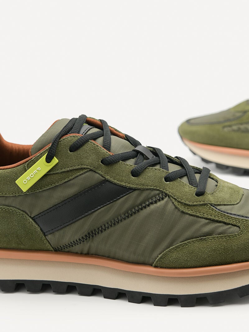 Pedro Harlin Sneakers Men Low Top Sneakers Military Green | Q9Q-1828