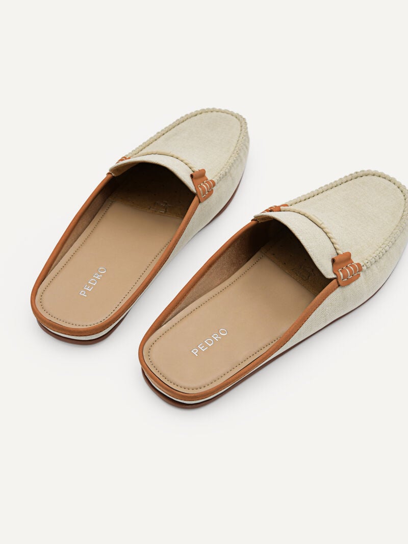 Pedro Hawser Woven Slip-On Moccasins Men Loafers Beige | Q9Q-1824