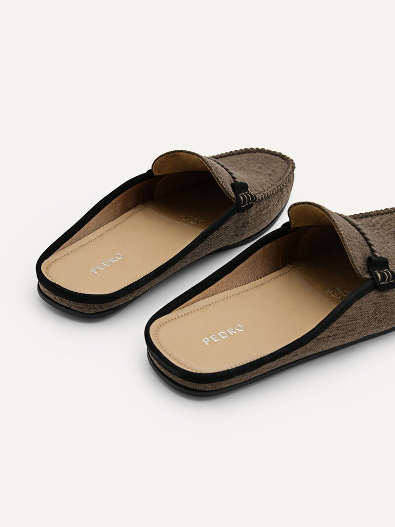 Pedro Hawser Woven Slip-On Moccasins Men Loafers Dark Brown | Q9Q-1823
