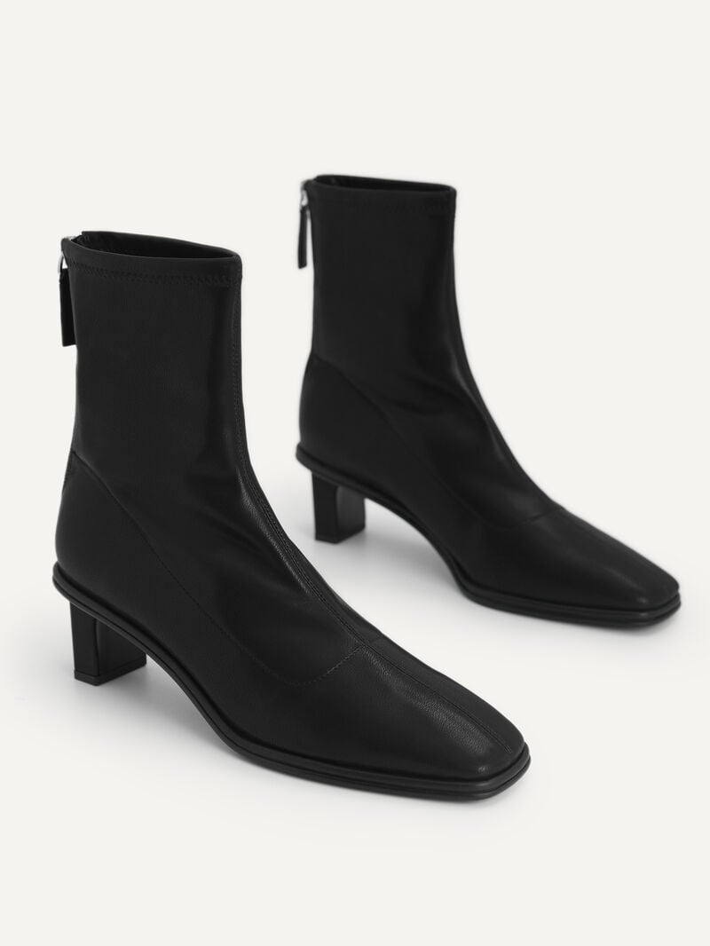 Pedro Heel Boots Women Ankle Boots Black | Q9Q-1354