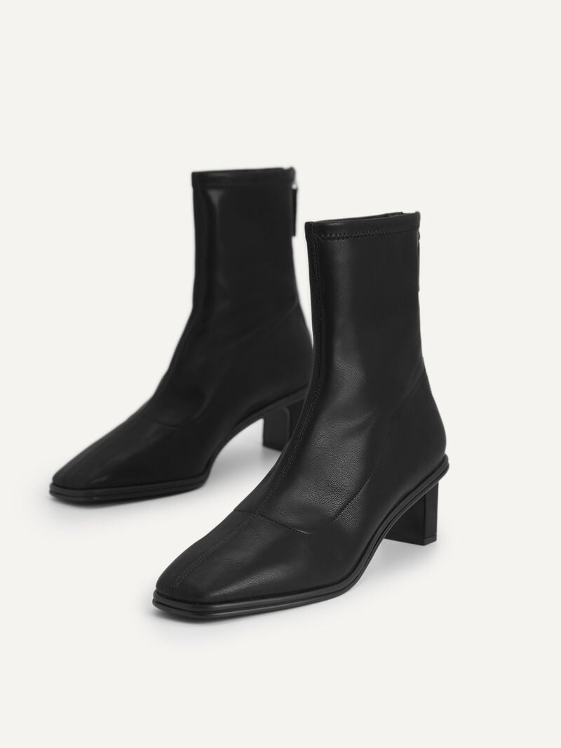 Pedro Heel Boots Women Ankle Boots Black | Q9Q-1354