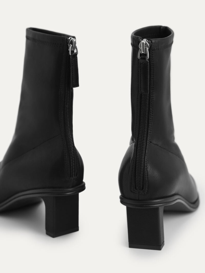Pedro Heel Boots Women Ankle Boots Black | Q9Q-1354