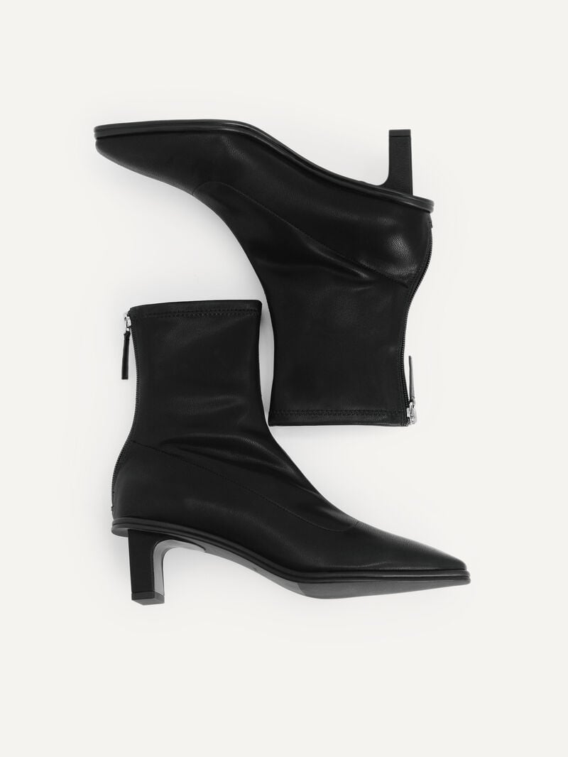 Pedro Heel Boots Women Ankle Boots Black | Q9Q-1354