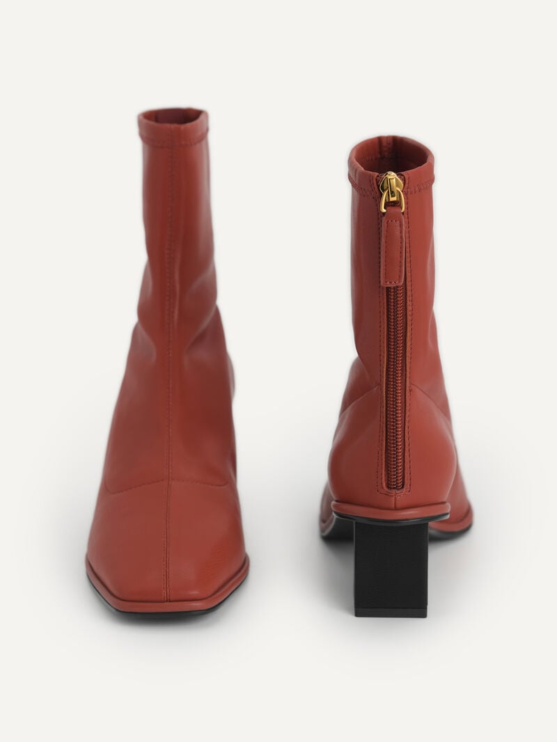 Pedro Heel Boots Women Ankle Boots Brick | Q9Q-1355