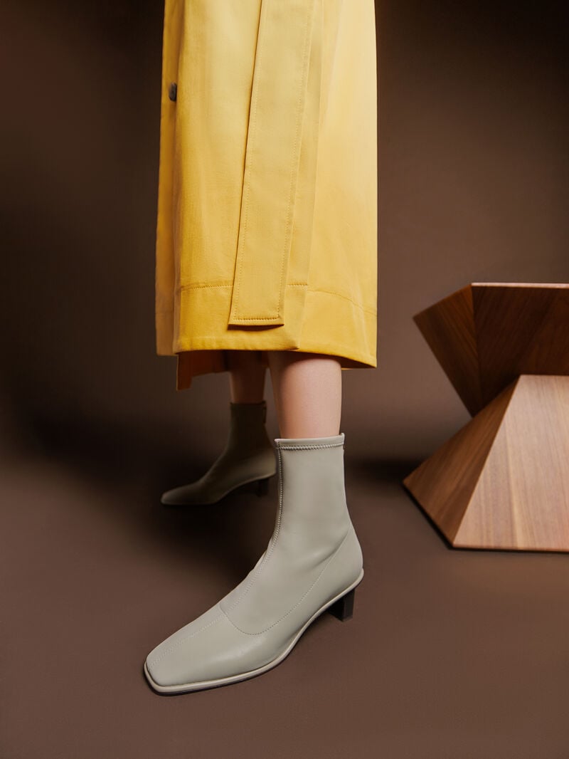 Pedro Heel Boots Women Ankle Boots Olive | Q9Q-1357