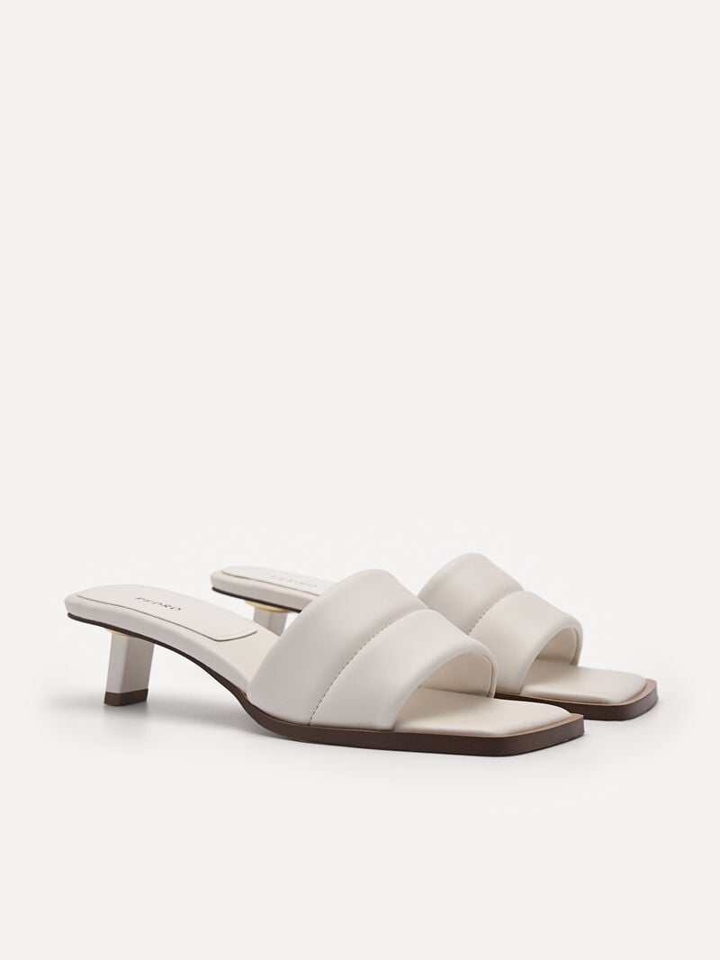 Pedro Heel Slip-On Women Heel Sandals Chalk | Q9Q-1469