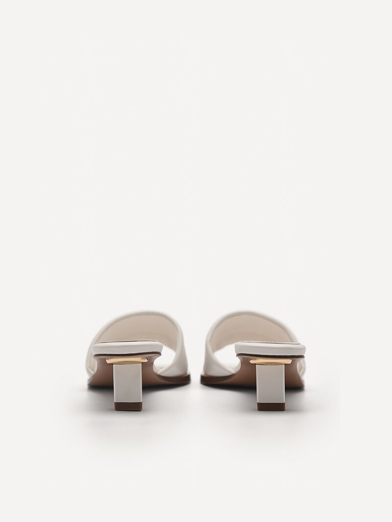 Pedro Heel Slip-On Women Heel Sandals Chalk | Q9Q-1469