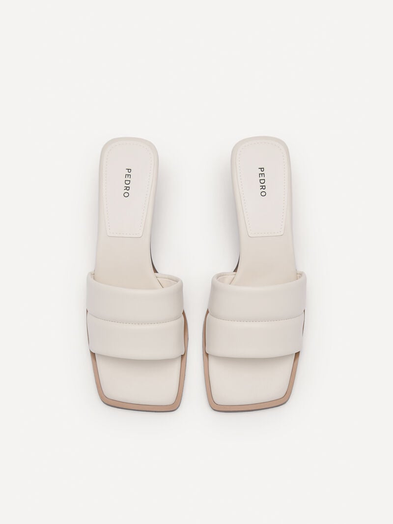 Pedro Heel Slip-On Women Heel Sandals Chalk | Q9Q-1469