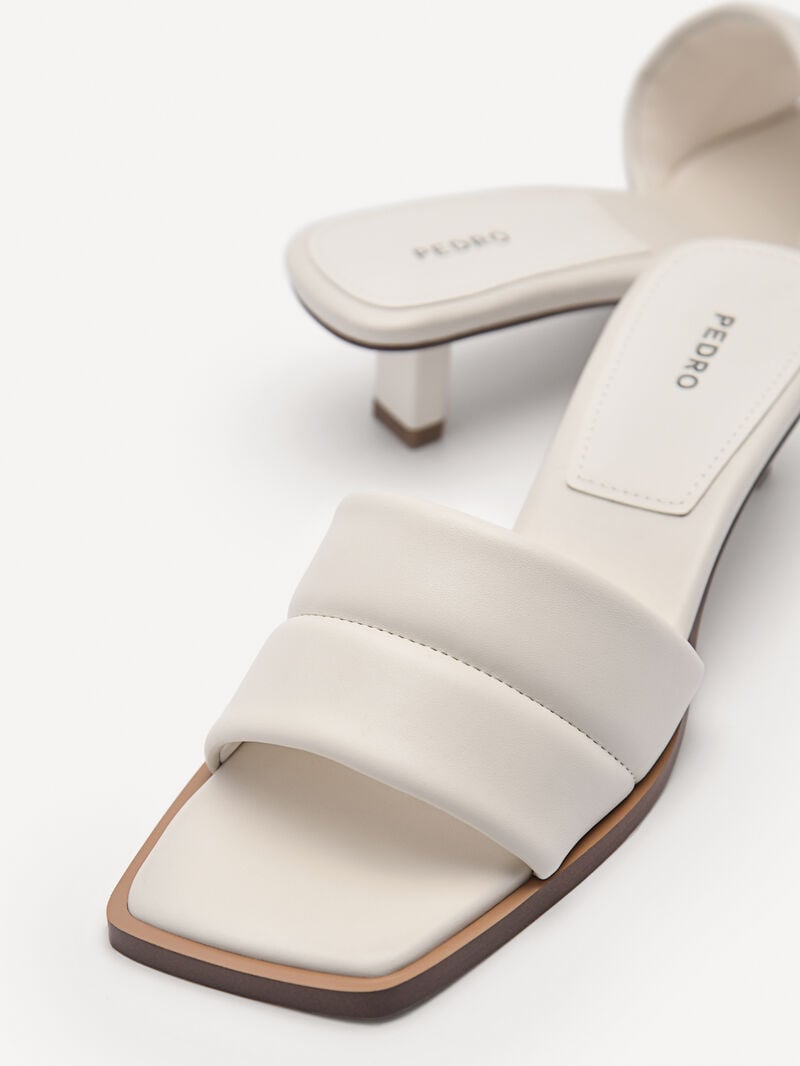Pedro Heel Slip-On Women Heel Sandals Chalk | Q9Q-1469