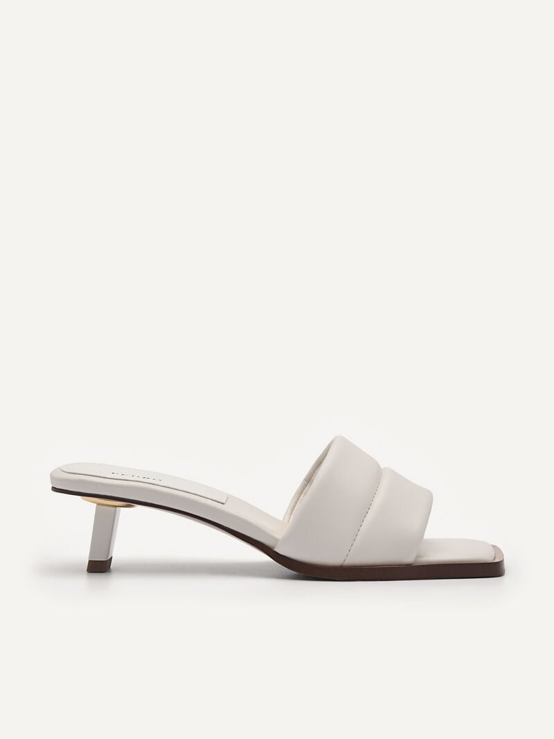 Pedro Heel Slip-On Women Heel Sandals Chalk | Q9Q-1469