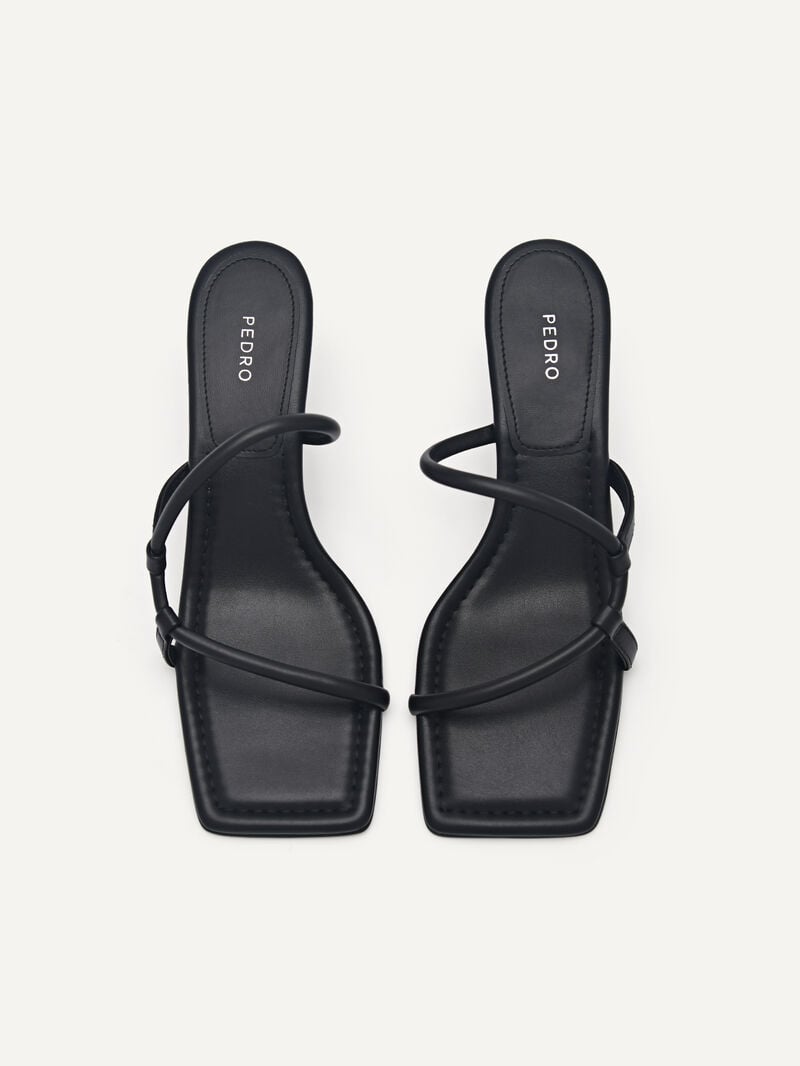 Pedro Heel Women Heel Sandals Black | Q9Q-1472