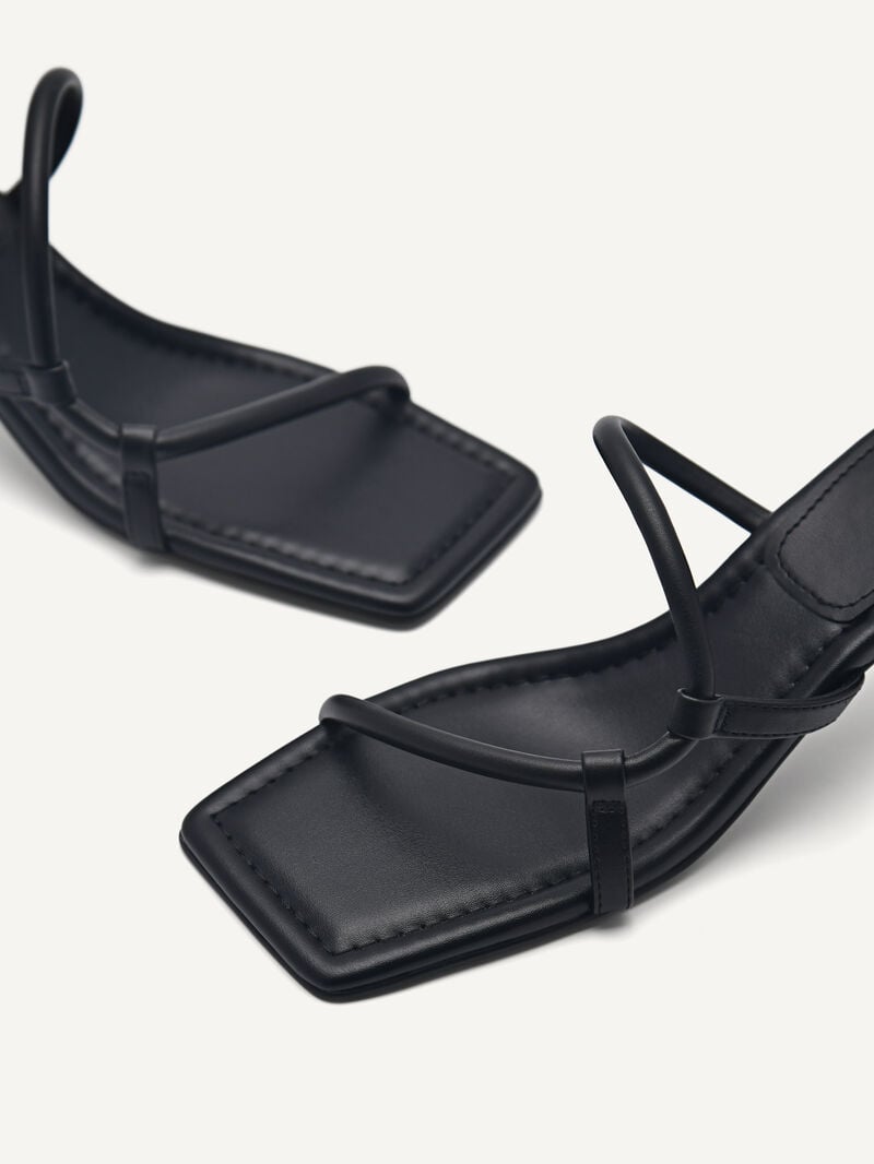 Pedro Heel Women Heel Sandals Black | Q9Q-1472