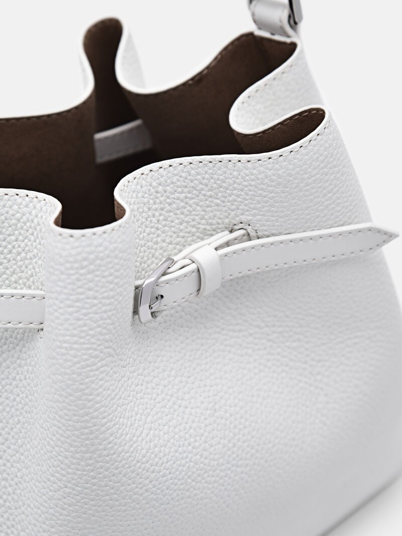Pedro Helix Leather Bags Women Bucket Bags White | Q9Q-2539