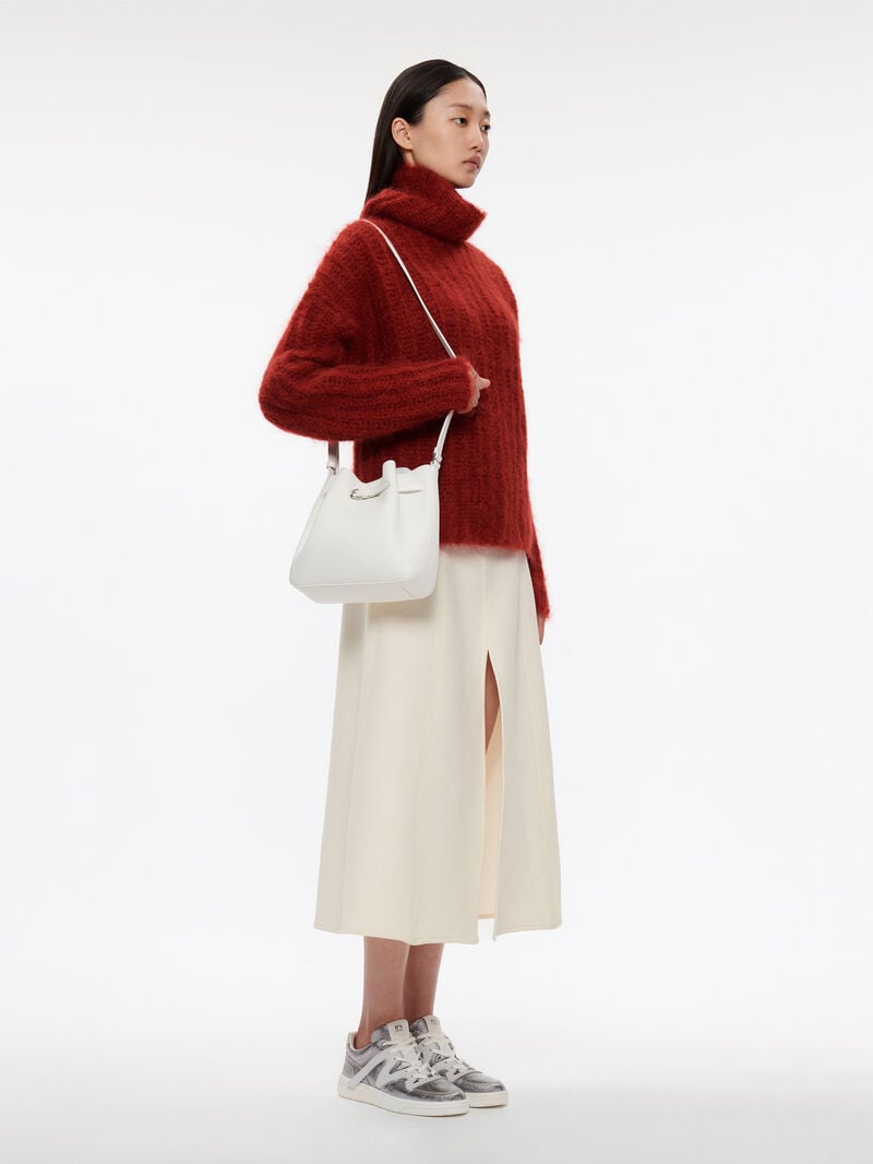 Pedro Helix Leather Bags Women Bucket Bags White | Q9Q-2539