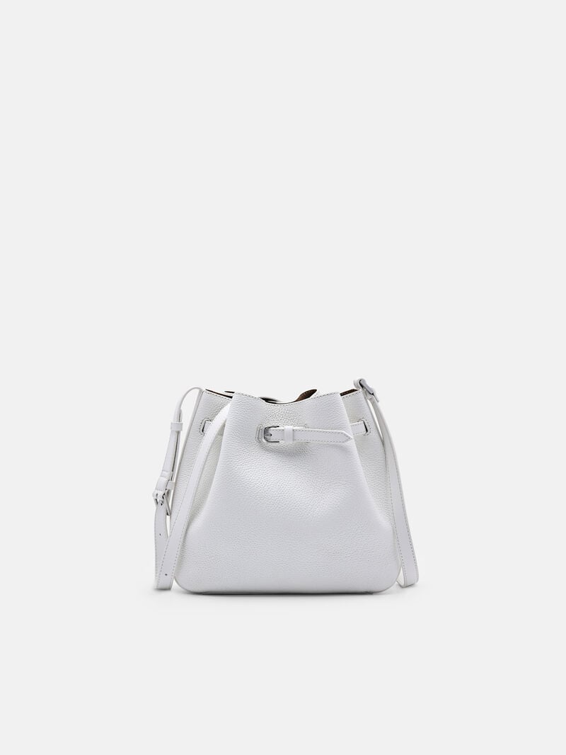 Pedro Helix Leather Bags Women Bucket Bags White | Q9Q-2539