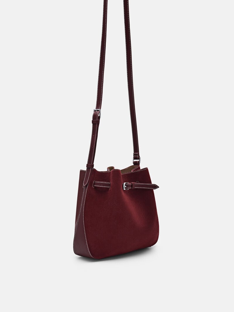 Pedro Helix Leather Bags Women Bucket Bags Brick | Q9Q-2538