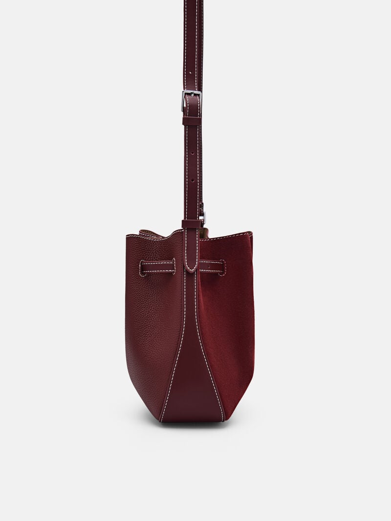 Pedro Helix Leather Bags Women Bucket Bags Brick | Q9Q-2538