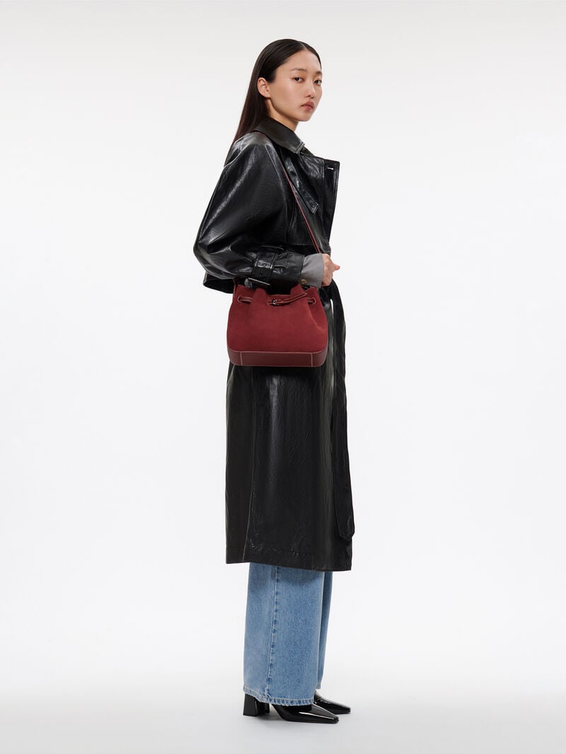 Pedro Helix Leather Bags Women Bucket Bags Brick | Q9Q-2538
