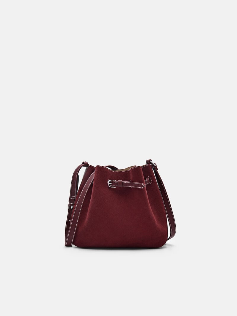 Pedro Helix Leather Bags Women Bucket Bags Brick | Q9Q-2538