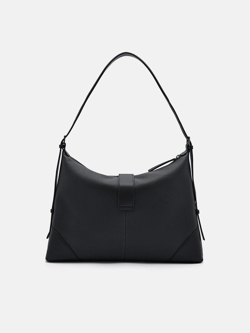 Pedro Helix Leather Bags Women Hobos Black | Q9Q-2535