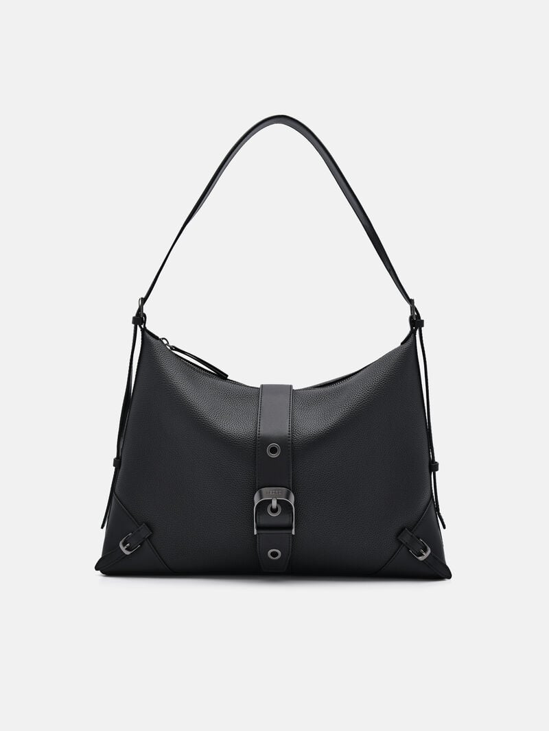 Pedro Helix Leather Bags Women Hobos Black | Q9Q-2535