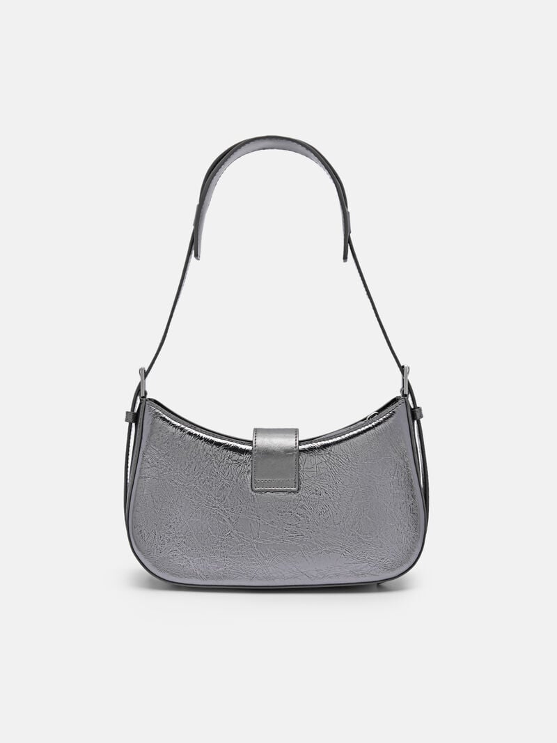 Pedro Helix Leather Bags Women Shoulder Bags Pewter | Q9Q-2533