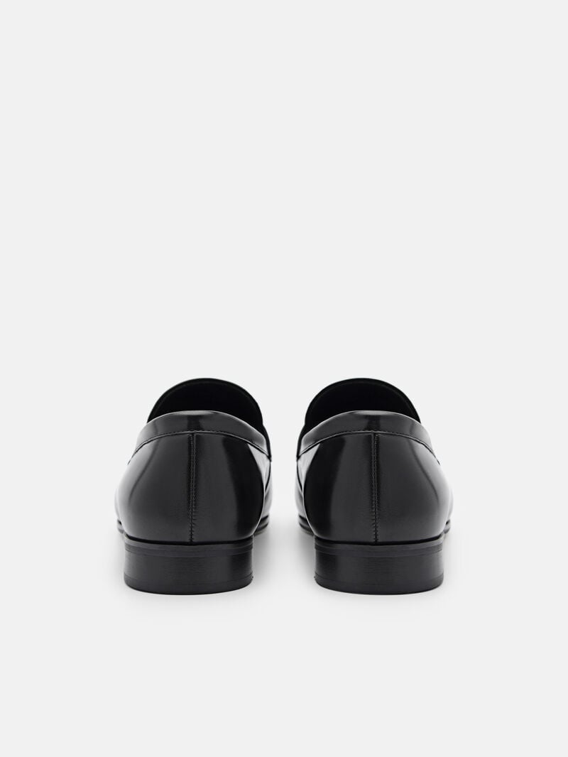 Pedro Helix Leather Men Loafers Black | Q9Q-2566
