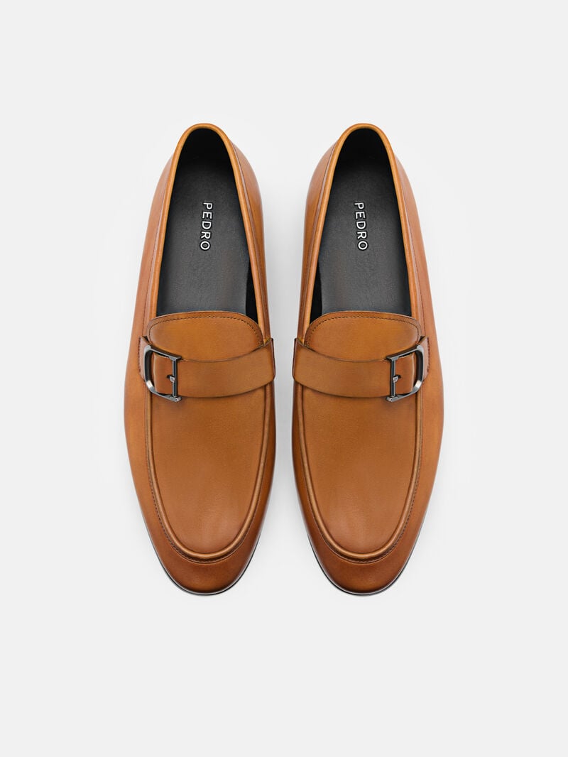 Pedro Helix Leather Men Loafers Camel | Q9Q-2567