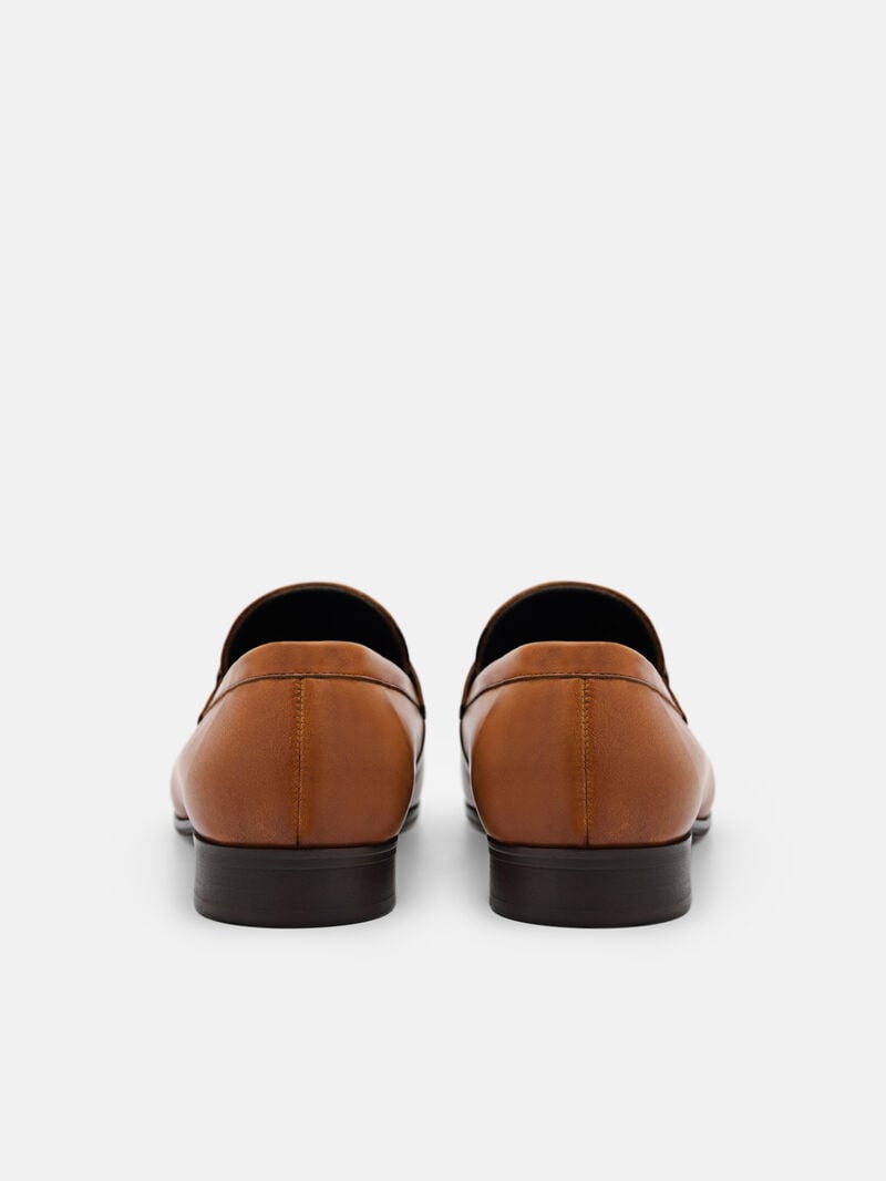 Pedro Helix Leather Men Loafers Camel | Q9Q-2567