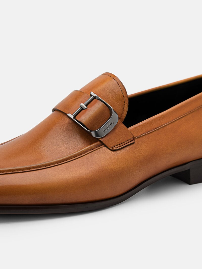 Pedro Helix Leather Men Loafers Camel | Q9Q-2567