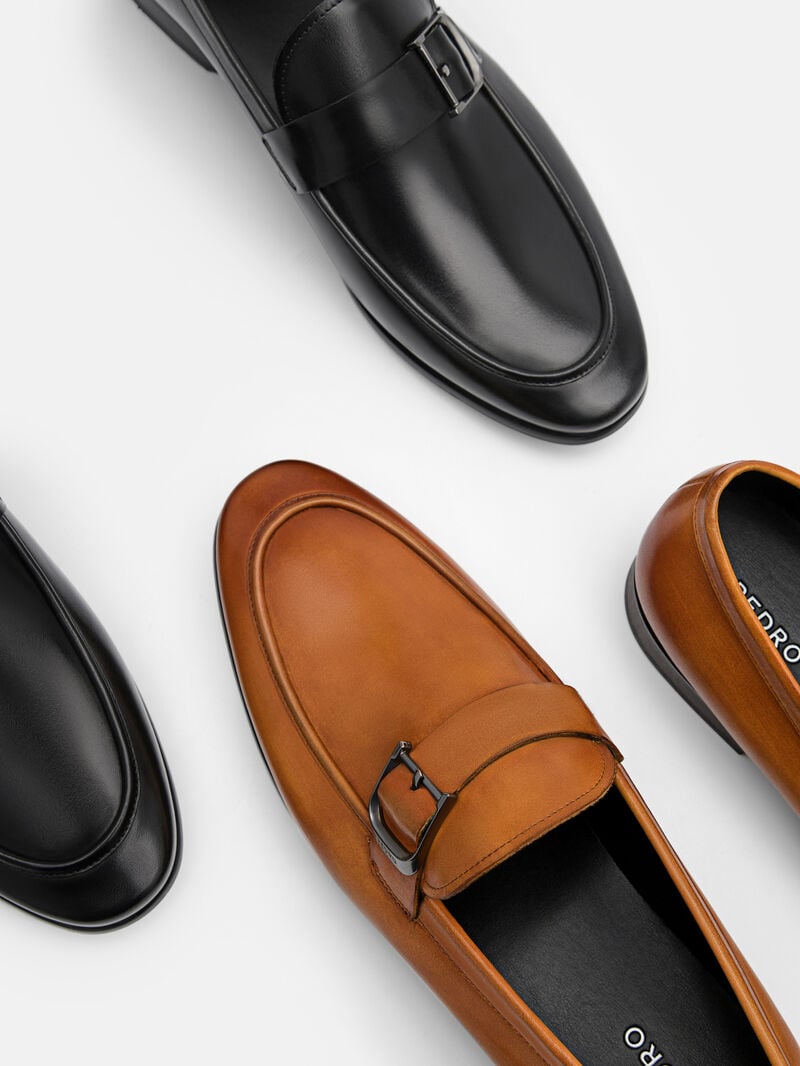 Pedro Helix Leather Men Loafers Camel | Q9Q-2567