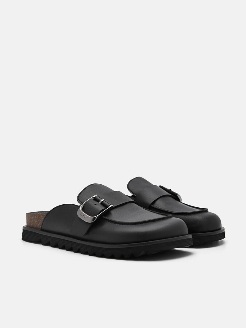 Pedro Helix Mules Women Flats Black | Q9Q-2555