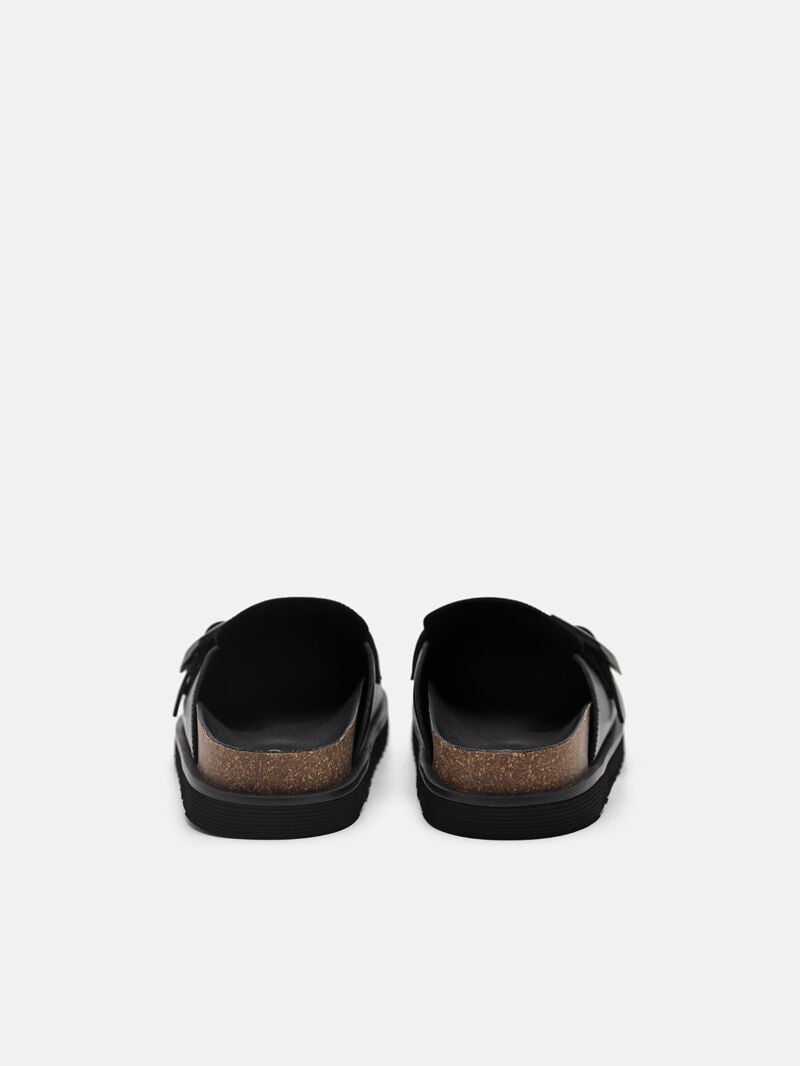 Pedro Helix Mules Women Flats Black | Q9Q-2555