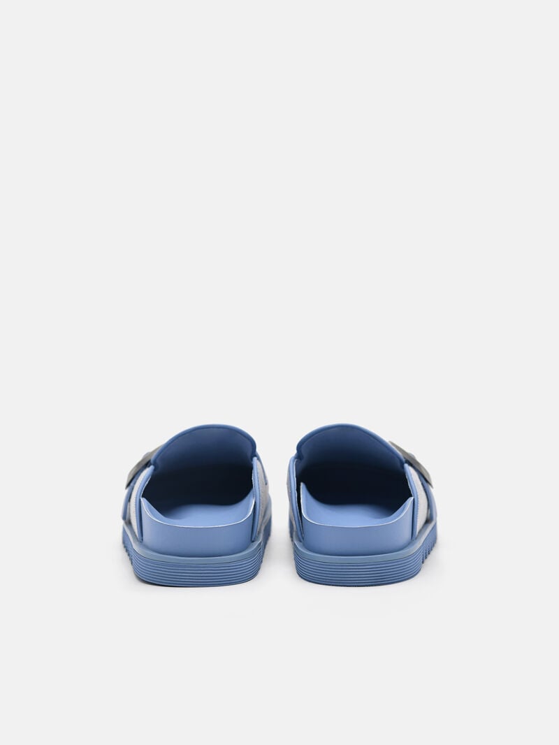 Pedro Helix Mules Women Flats Blue | Q9Q-2556