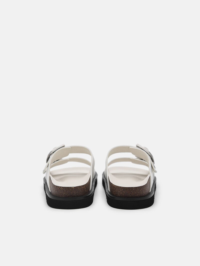 Pedro Helix Sandals Women Flats White | Q9Q-2554