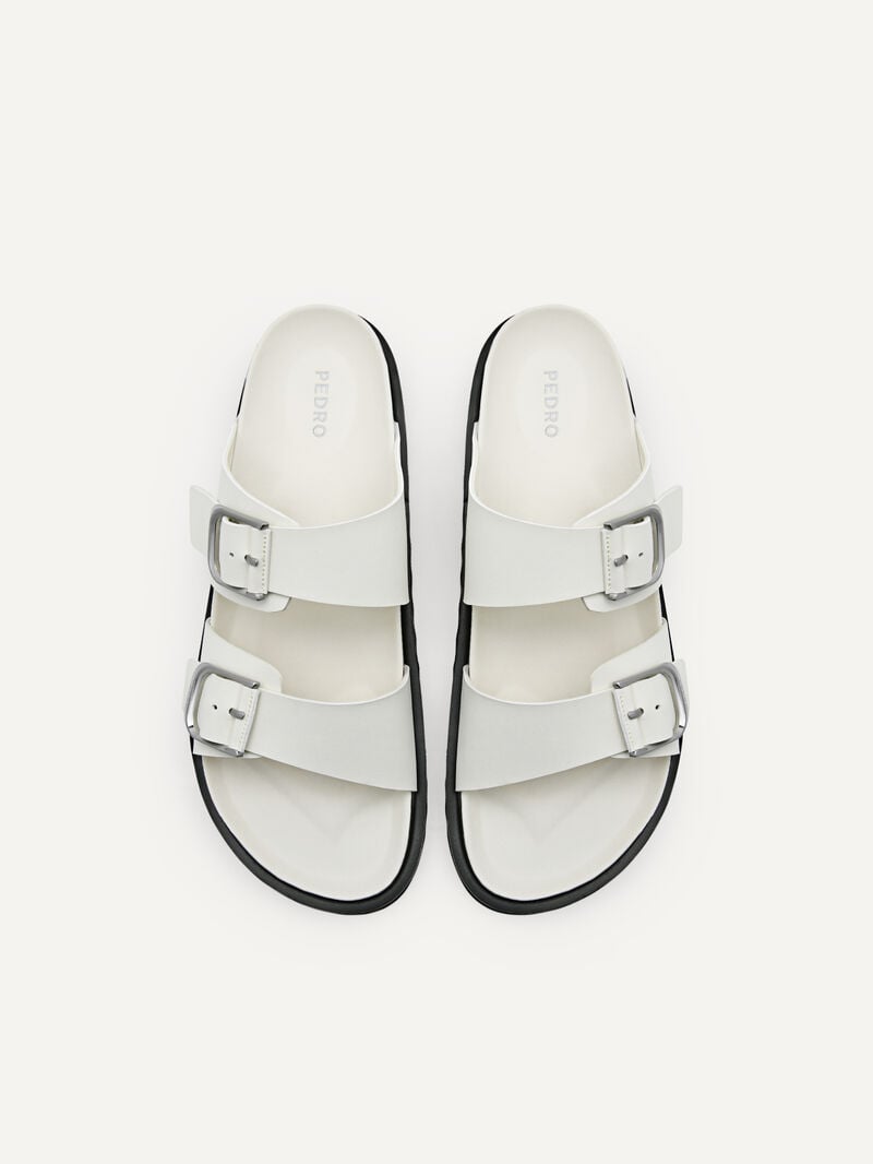 Pedro Helix Slide Men Sandals White | Q9Q-2549