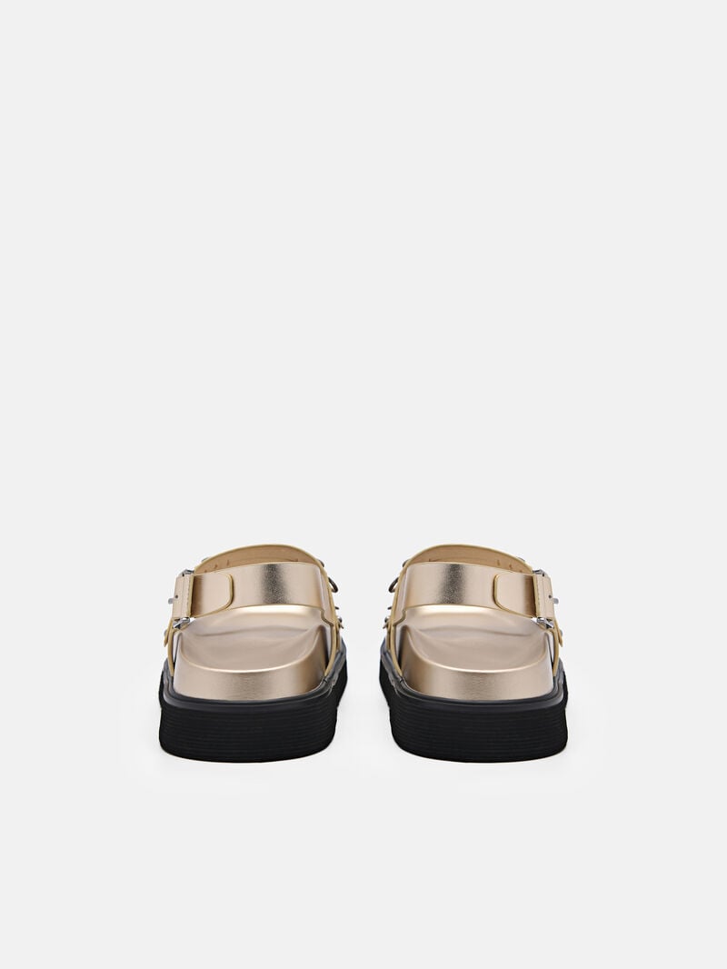 Pedro Helix Slingback Sandals Women Flats Gold | Q9Q-2547