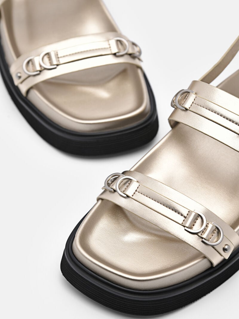 Pedro Helix Slingback Sandals Women Flats Gold | Q9Q-2547