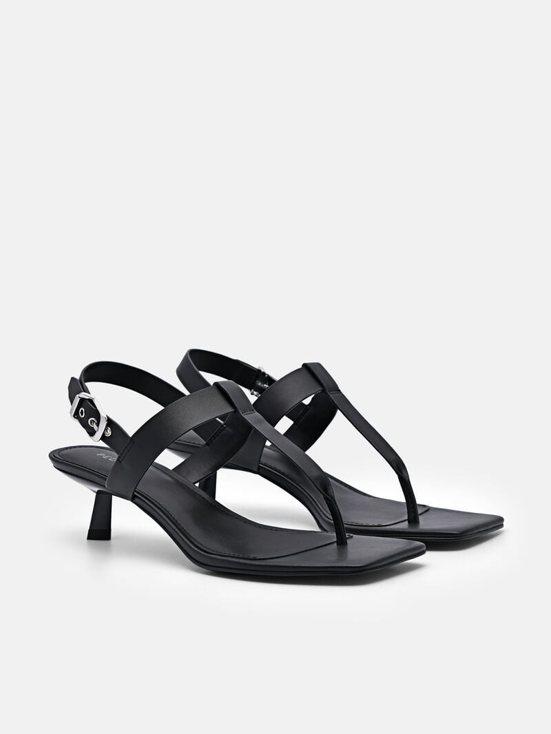 Pedro Helix Women Heel Sandals Black | Q9Q-2540
