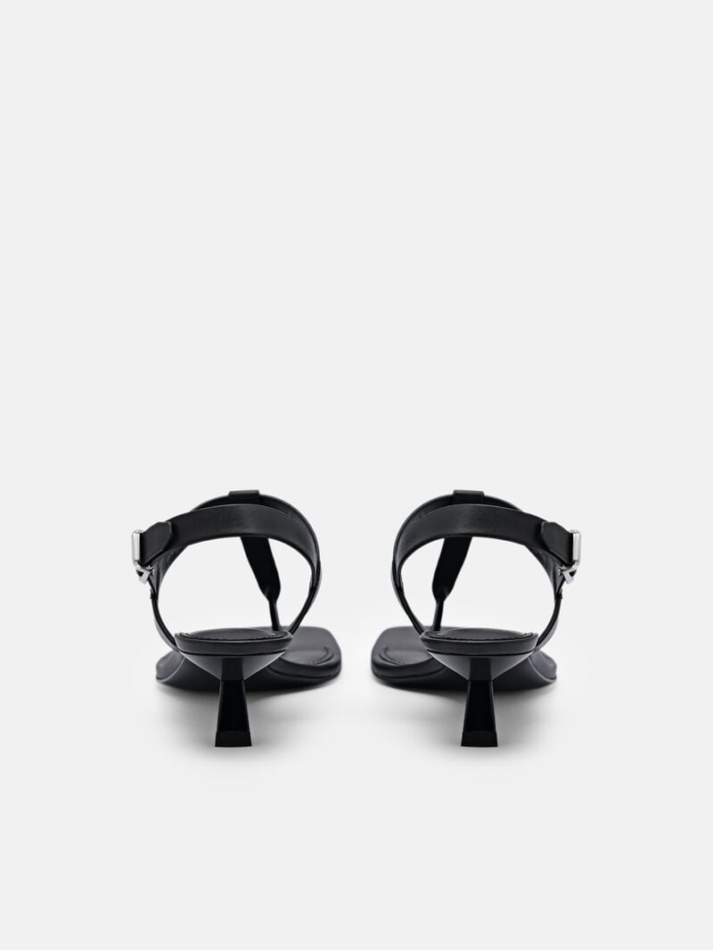 Pedro Helix Women Heel Sandals Black | Q9Q-2540