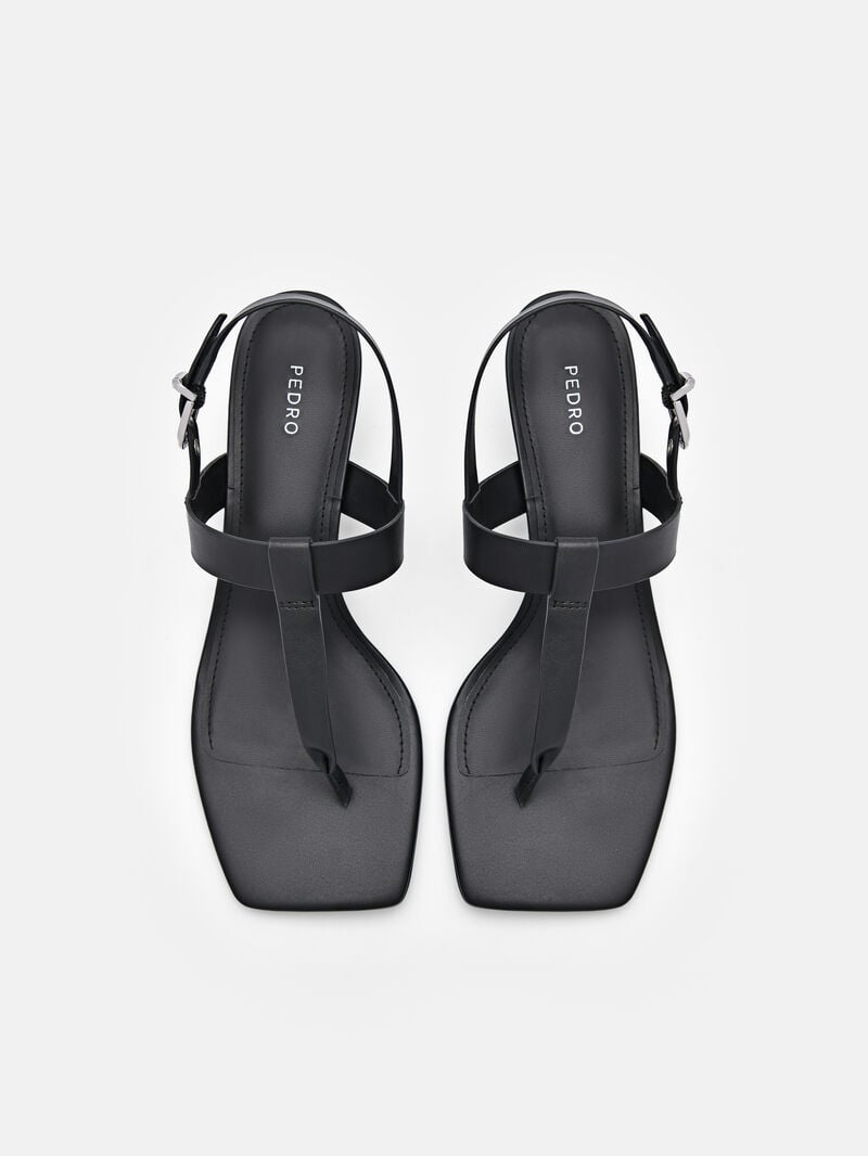 Pedro Helix Women Heel Sandals Black | Q9Q-2540