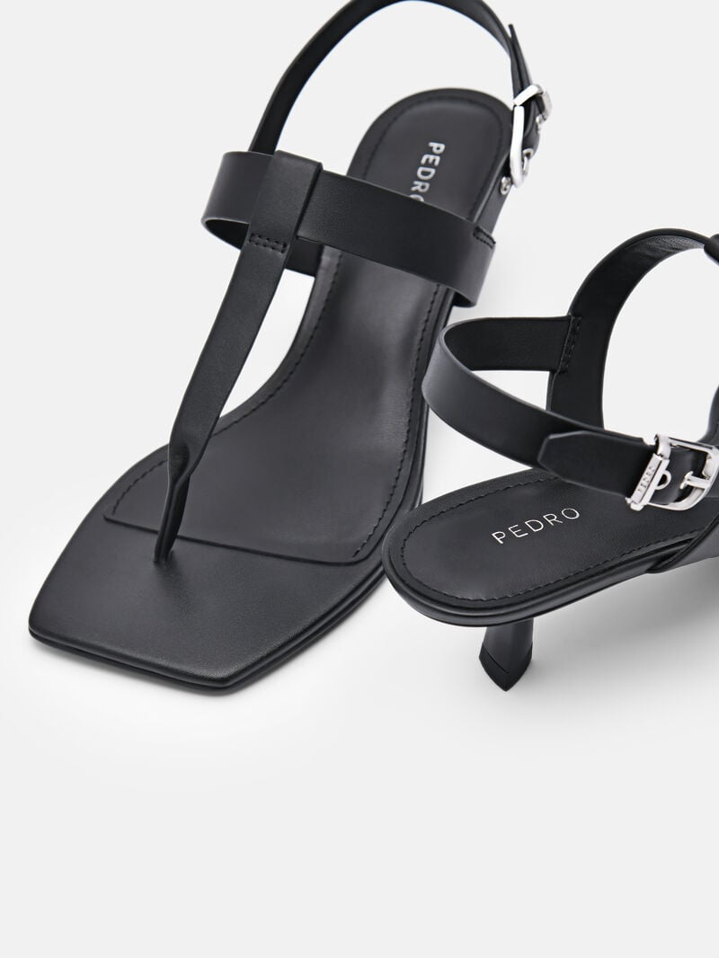 Pedro Helix Women Heel Sandals Black | Q9Q-2540