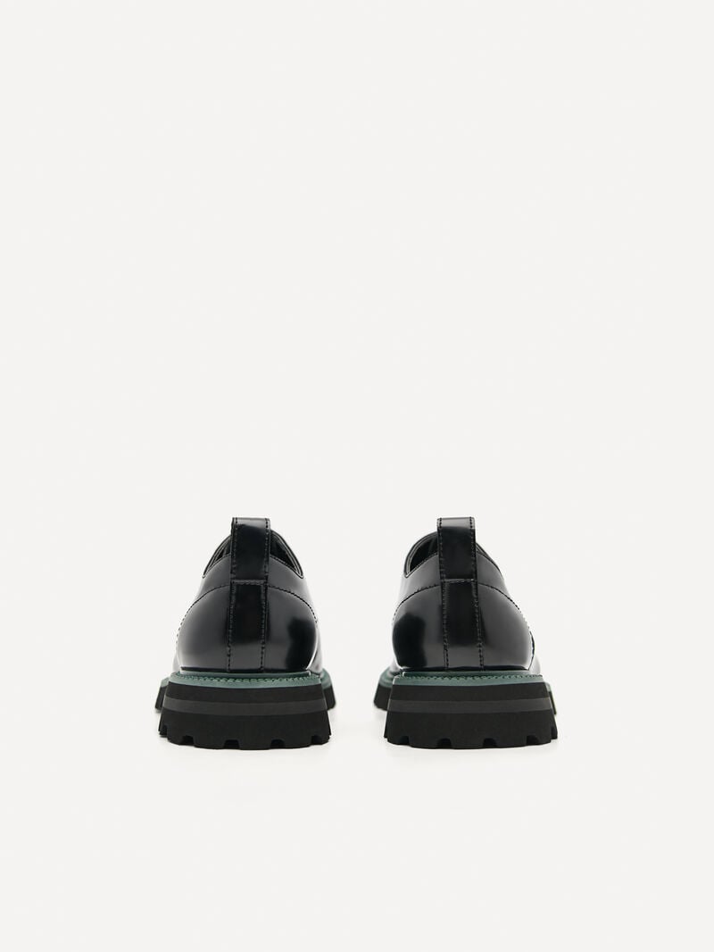Pedro Hendrix Leather Shoes Men Derby Shoes Black | Q9Q-1819