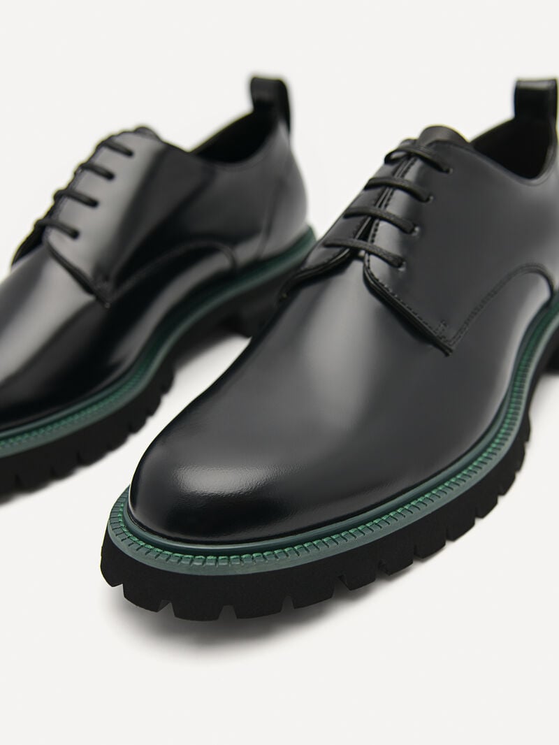 Pedro Hendrix Leather Shoes Men Derby Shoes Black | Q9Q-1819