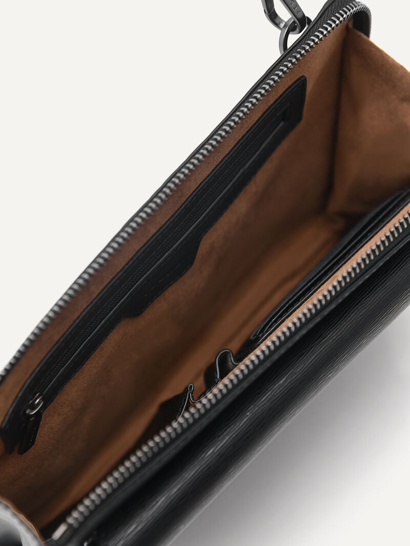 Pedro Henry Leather Bags Men Clutches Black | Q9Q-2522