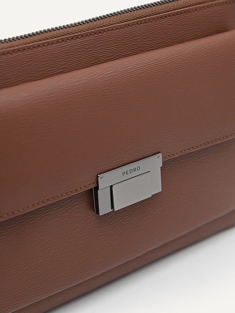 Pedro Henry Leather Bags Men Clutches Cognac | Q9Q-2524