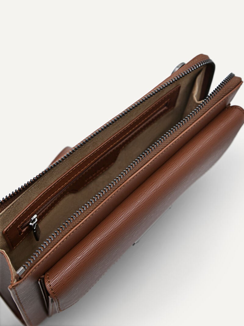 Pedro Henry Leather Bags Men Clutches Cognac | Q9Q-2524